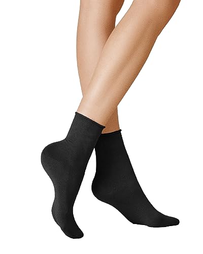 KUNERT Damskie skarpety Sensual Cotton, czarny (Black 0070), 35-38 EU