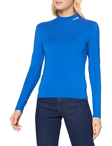 Wrangler Damska koszulka z wysokim dekoltem, Wrangler Blue, L