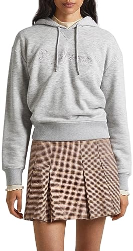 Pepe Jeans Damska bluza z kapturem Nanette, Szary (szary Marl), L