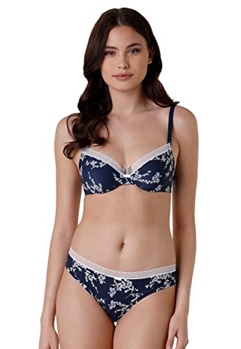 LOVABLE Biustonosz z Czapka My Daily Comfort Printed Kobieta, Niebieski Drukowane, 85B