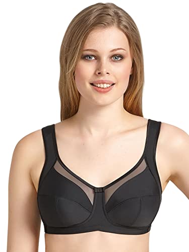 Anita - Biustonosz Komfort bez fiszbin 5459 - Damski, czarny, 65F
