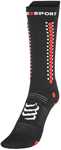 COMPRESSPORT Skarpety Unisex dla dorosłych, Black/Red, 35-38 EU
