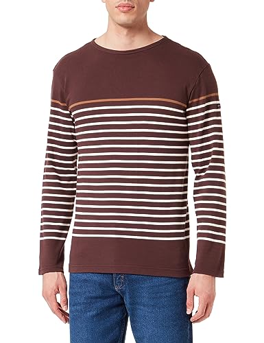 Armor Lux Marinière Sweter Męski, Ciemny mahoń/Moka/Natura, 3XL