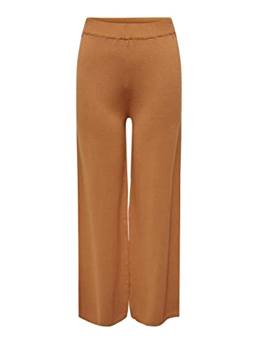 ONLY Onlmeddi Hw Pant Cc KNT spodnie damskie, Brown Sugar, L