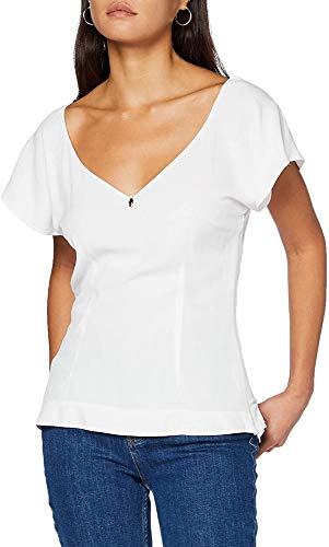 Cavalli Damski top Donna Class T-Shirt, kremowo-biały, 42 PL
