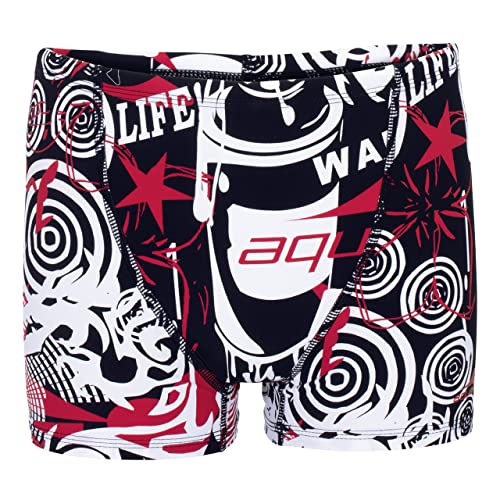 AquaFeeL Kąpielówki chłopięce, czarny, 128