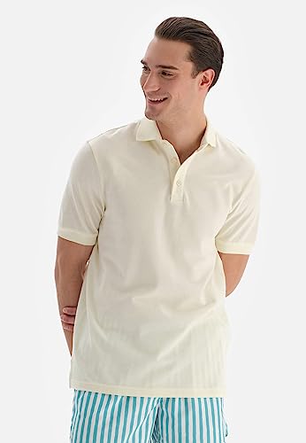 Dagi Męski T-shirt bawełniany, ecru, M, écru, M