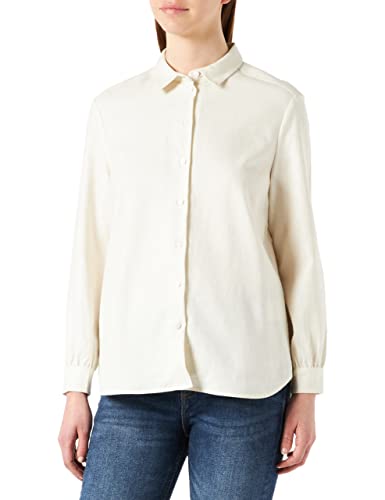 Noa Noa Damska koszulka Otn Organic Cotton Voile, koszulka z długim rękawem, Cloud Dancer, 38 PL