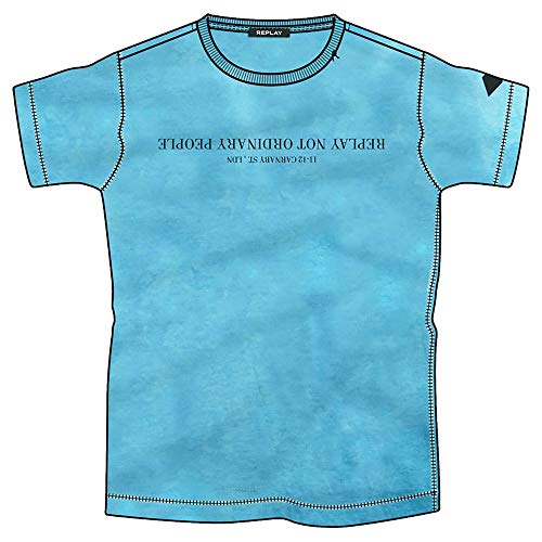 Replay T-shirt męski, Niebieski (Azure 706), S