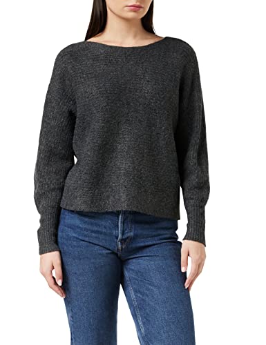 Only Onldaniella L/S Sweter KNT Noos Sweter Damski, Grau (Dark Grey Melange Detail: W.melangé), M