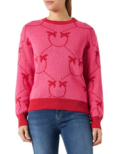 Pinko Damski sweter Abbey Road Jacqu Henley Shirt, Yr4_Fuxia/czerwony, L, Yr4_fuxia/Czerwony, L