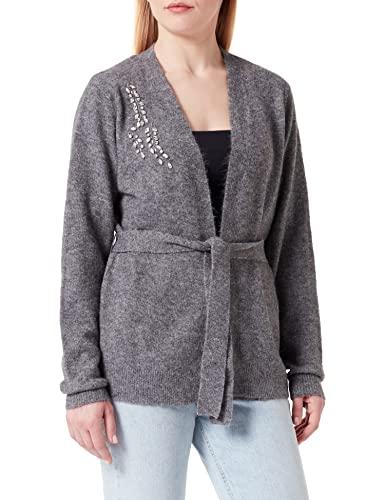 ICHI IHMACON CA2 damska kurtka z dzianiny, 200319/Dark Grey Melange, M