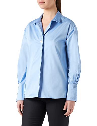 s.Oliver BLACK LABEL Damska bluzka z długim rękawem Regular Fit Blouse, jasnoniebieska, 42