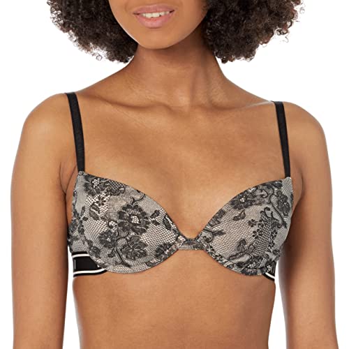 Emporio Armani Damski biustonosz z nadrukiem bawełny, różowy (Powder Pink/Pr.lace, 80C