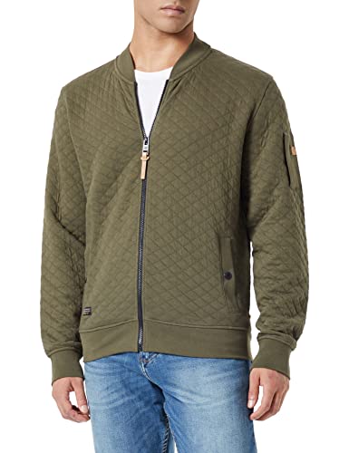 camel active Męska kurtka z dzianiny 409425/8W21, Olive Brown, L