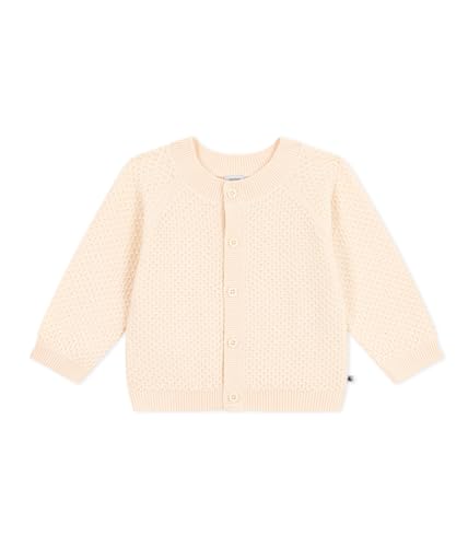 Petit Bateau Unisex Baby A08AD kardigan, biały Avalanche, 12 miesięcy, Biały Avalanche, 12 miesięcy