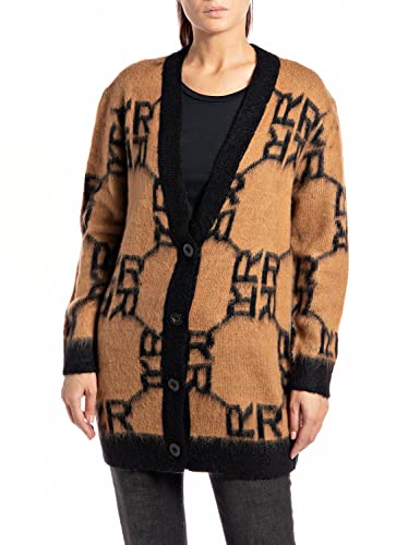 Replay Damska kurtka z dzianiny DK1456, 080, XL