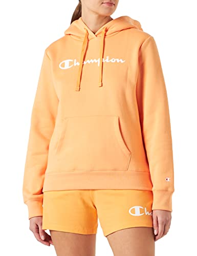 Champion Damska bluza z kapturem Legacy American Classics Powerblend z polarem, pomarańczowa, S