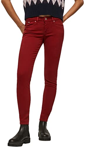 Pepe Jeans Damskie spodnie Soho, Czerwony (palony), 24W / 32L