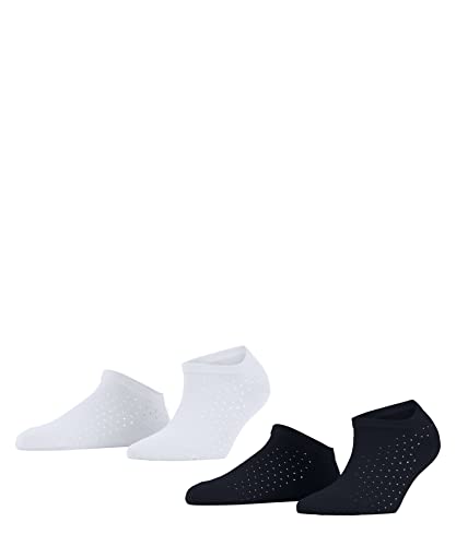 ESPRIT Kobiety Skarpety do trampek Small Dot 2-Pack W SN Bawełna krótkie z wzorem 2 Pak, Wielokolorowy (Sortiment 0050), 35-38