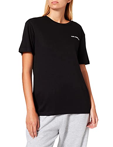 KARL LAGERFELD Unisex Logo Piżama T-Shirt Pajama Top, czarny, XS