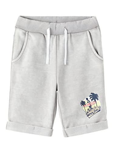 NAME IT Bluza chłopięca o regularnym kroju, szary melanż, 122
