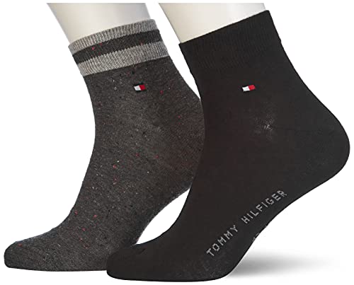 Tommy Hilfiger Męskie skarpety Neppy Quarter, czarny, 43 EU