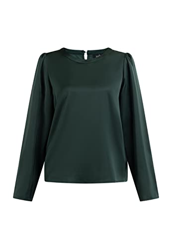 usha BLACK LABEL Damska bluzka z długim rękawem, ciemnozielony, M
