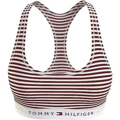 Tommy Hilfiger Biustonosze damskie bez podszewki z nadrukiem bralette, Mini Sekwoja Ithaca, L