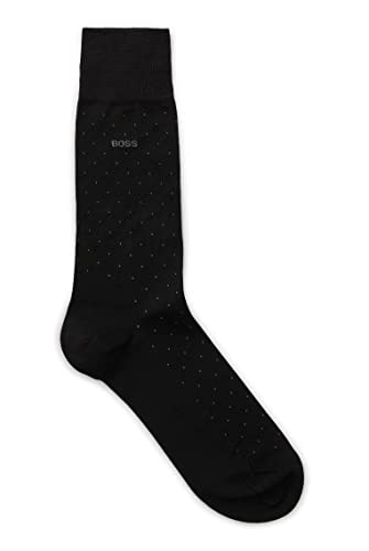 BOSS George RS Dots MC skarpety średniej wysokości z merceryzowanej mieszanki bawełny, New - Black1, 45-46 EU