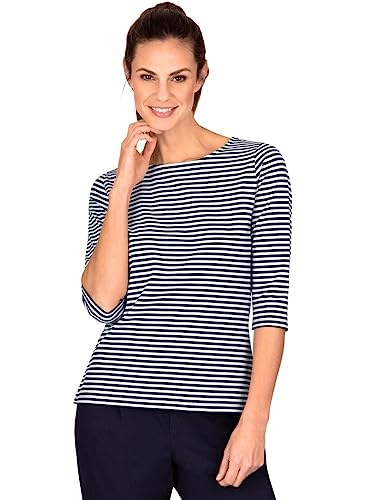 Trigema T-shirt damski, granatowy/kolorowy, L