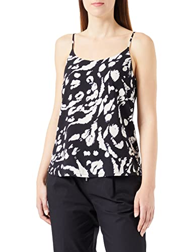VERO MODA Top damski, Czarny/Aop: cila, S
