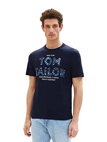 TOM TAILOR Koszulka męska 1036334, 10668-Sky Captain Blue, S, 10668 - Sky Captain Blue, S