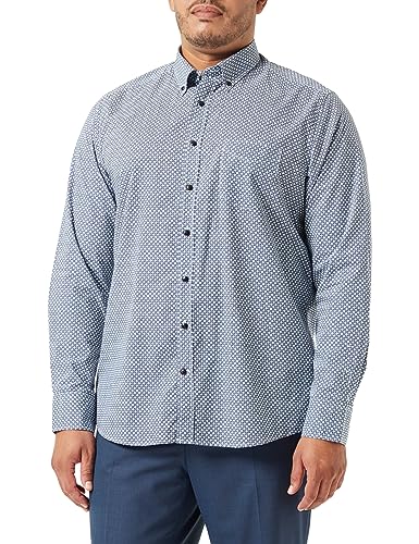 bugatti Męska koszula rekreacyjna rękaw 1:1, Marine-390, 3XL