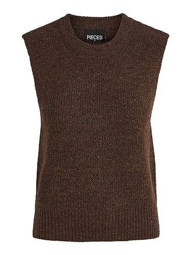 PIECES Damski top z dzianiny PCELLEN, Chicory Coffee, XS