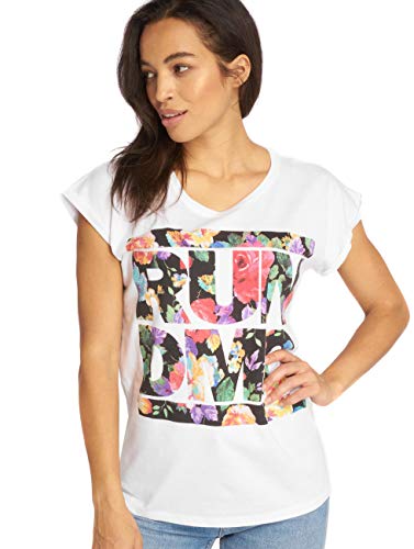 Mister Tee Damska koszulka damska z motywem kwiatowym, biały, XL