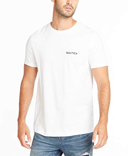Nautica Męski t-shirt z krótkim rękawem z okrągłym dekoltem