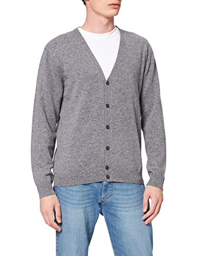 United Colors of Benetton Sweter kardigan męski, Ciemnoszary 507, XS