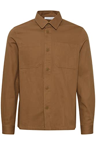 CASUAL FRIDAY Koszula męska Anton Cotton Twill Overshirt, 181022_Ermine, L, 181022_ermine, L