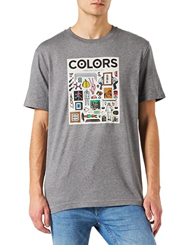 United Colors of Benetton Koszulka męska 3bl0u103z, szary 507, XL