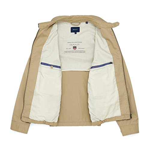 GANT Męska kurtka bawełniana Windcheater, ciemny khaki, standardowa, khaki (Dark Khaki), S
