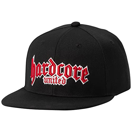 Hardcore United Czapka bejsbolówka z logo 3D, uniseks, czarna/czerwona/biała, jeden rozmiar
