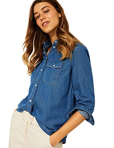 Cecil Bluzka damska, Mid Blue Wash, M