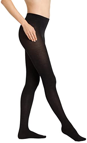 Camano Damskie legginsy Online Women Comfort Soft Cotton Tights 2p, czarne, 44-46