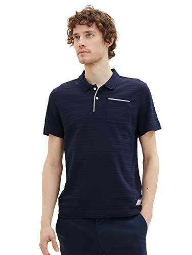 TOM TAILOR Męska koszulka polo, 1036347, 10668-Sky Captain Blue, XXL, 10668 - Sky Captain Blue, XXL