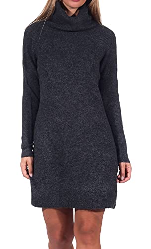Only Damska Onljana L/S Cowlnck Wool Knt Noos Sukienka, Szary, L
