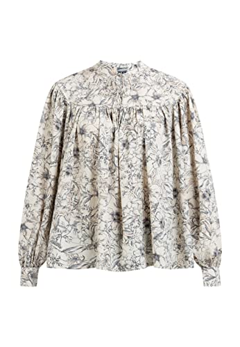 DreiMaster Vintage Bridgeport damska bluzka z długim rękawem, Brązowy, wielokolorowy., S