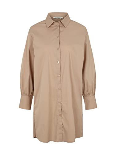 TOM TAILOR Damski bluzka longstyle 1032857, 26353 - Messy Beige, 42