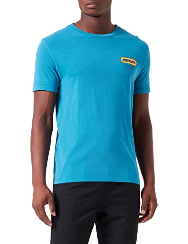 Replay T-shirt męski, 696 Teal Blue, M