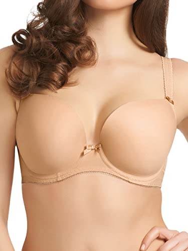 Freya Damski biustonosz Deco UW Formowany Plunge, CIELISTY, 75G